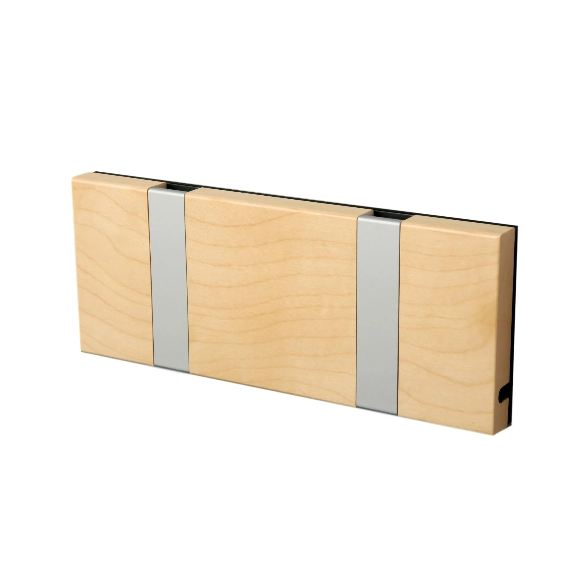 Loca Knax Horizontal Coat Rack 2 Hooks, Maple/Grey
