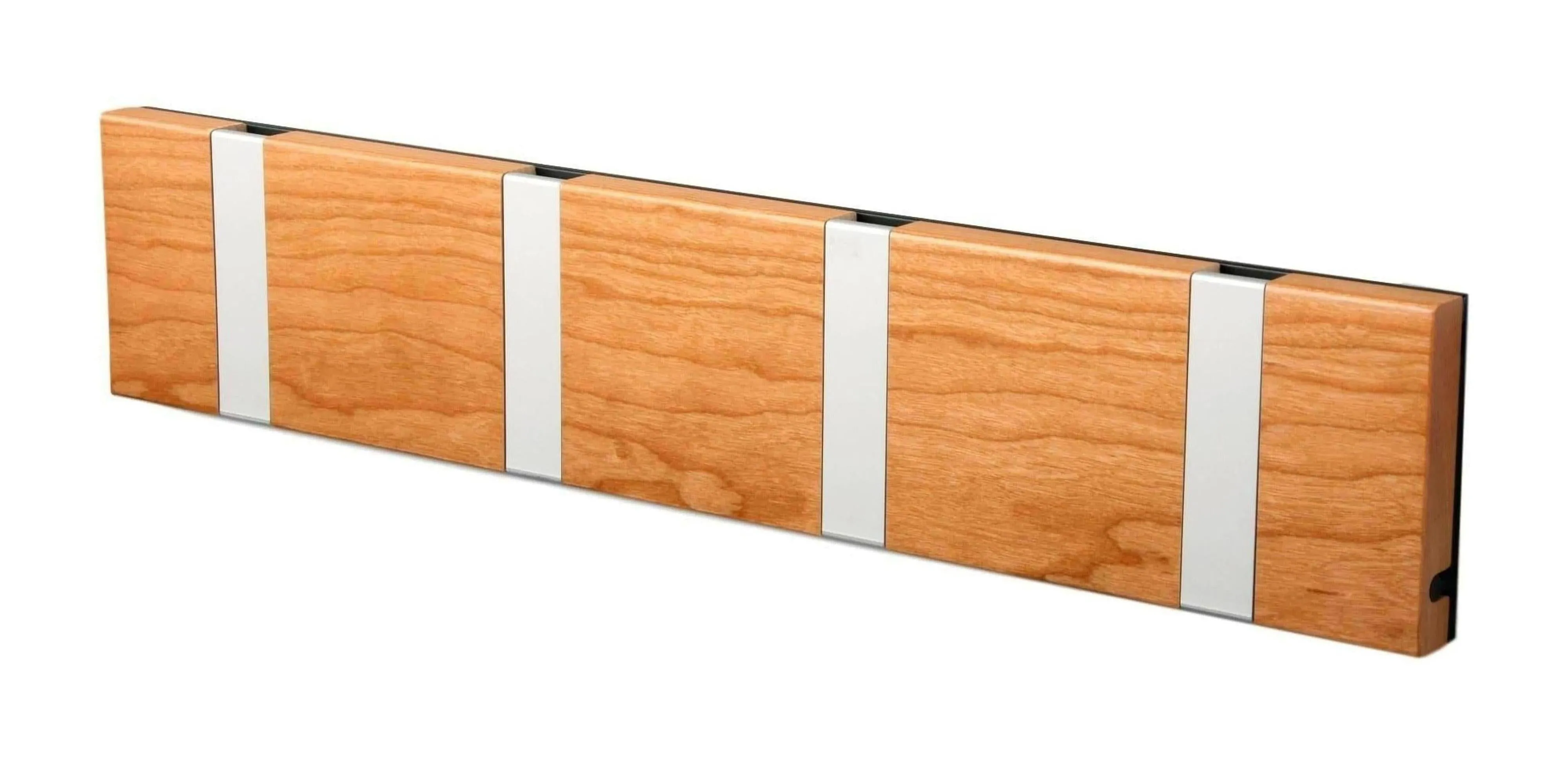 Loca Knax Horizontal Coat Rack 4 Hooks, Cherry/Grey