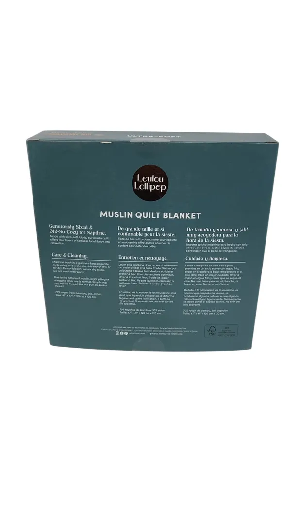 LouLou Lollipop Muslin Baby Quilt, Dinomite