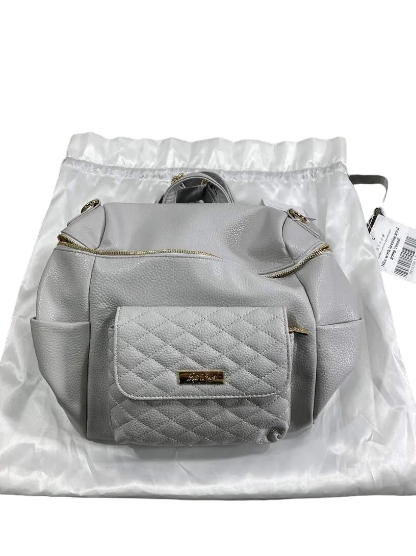 Luli Bebe Monaco Diaper Bag Large, Stone Grey