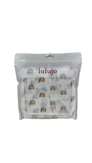 Lulujo Muslin Change Pad Cover, Rainbow