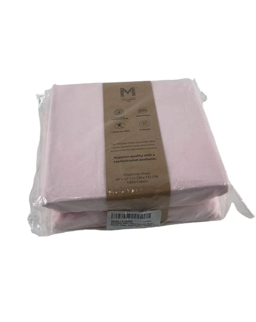 Malabar Baby Fitted Crib Sheet, Rose Pink