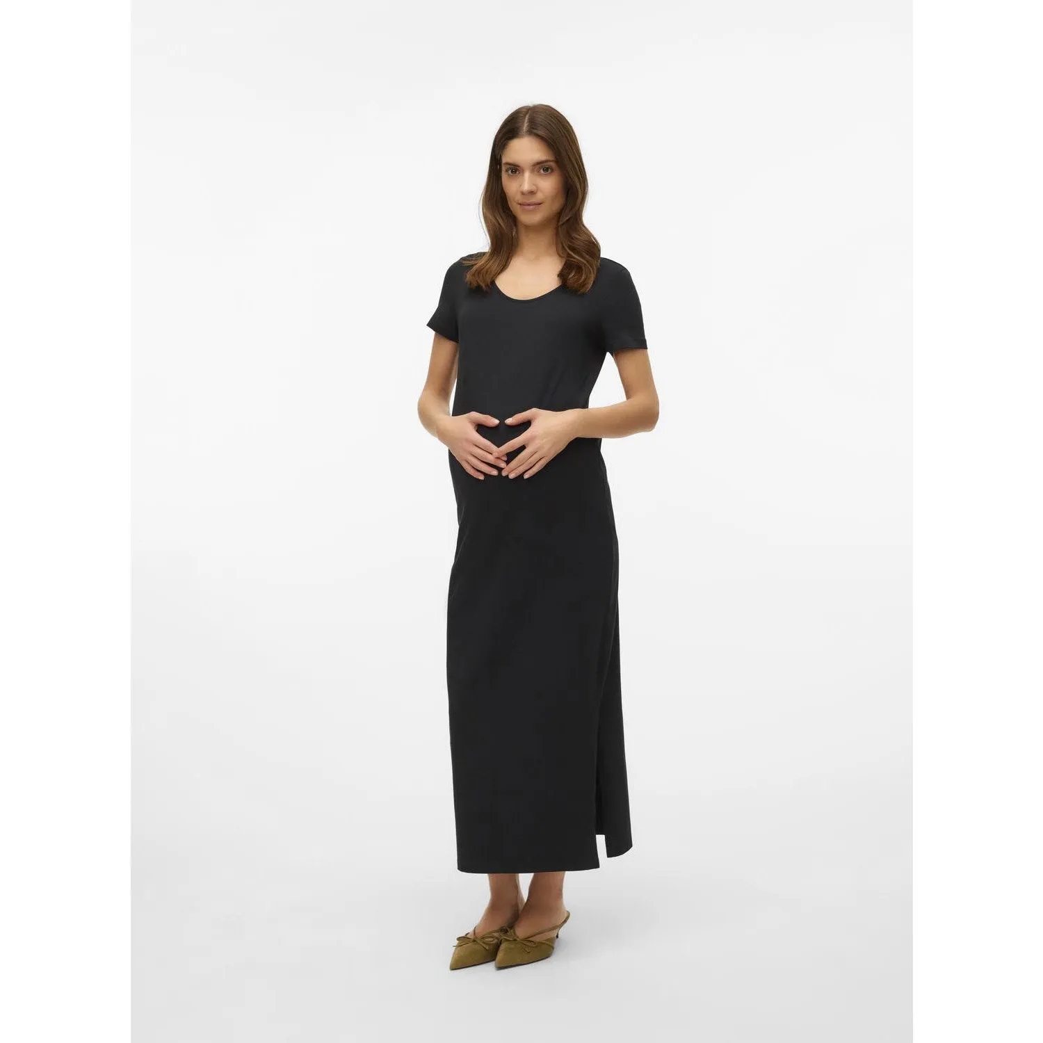 Mama;licious Black Mleva Ss Jrs Al Dress Noos