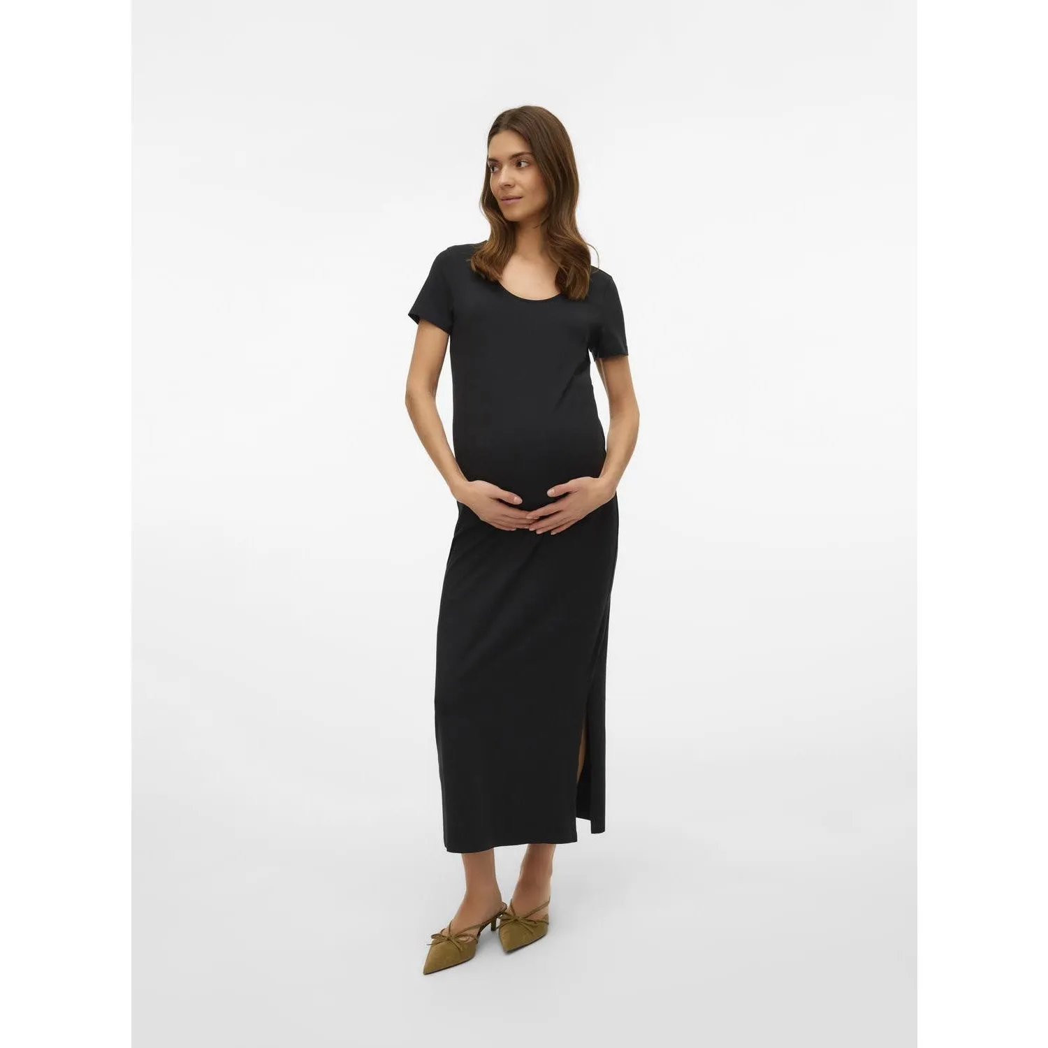 Mama;licious Black Mleva Ss Jrs Al Dress Noos