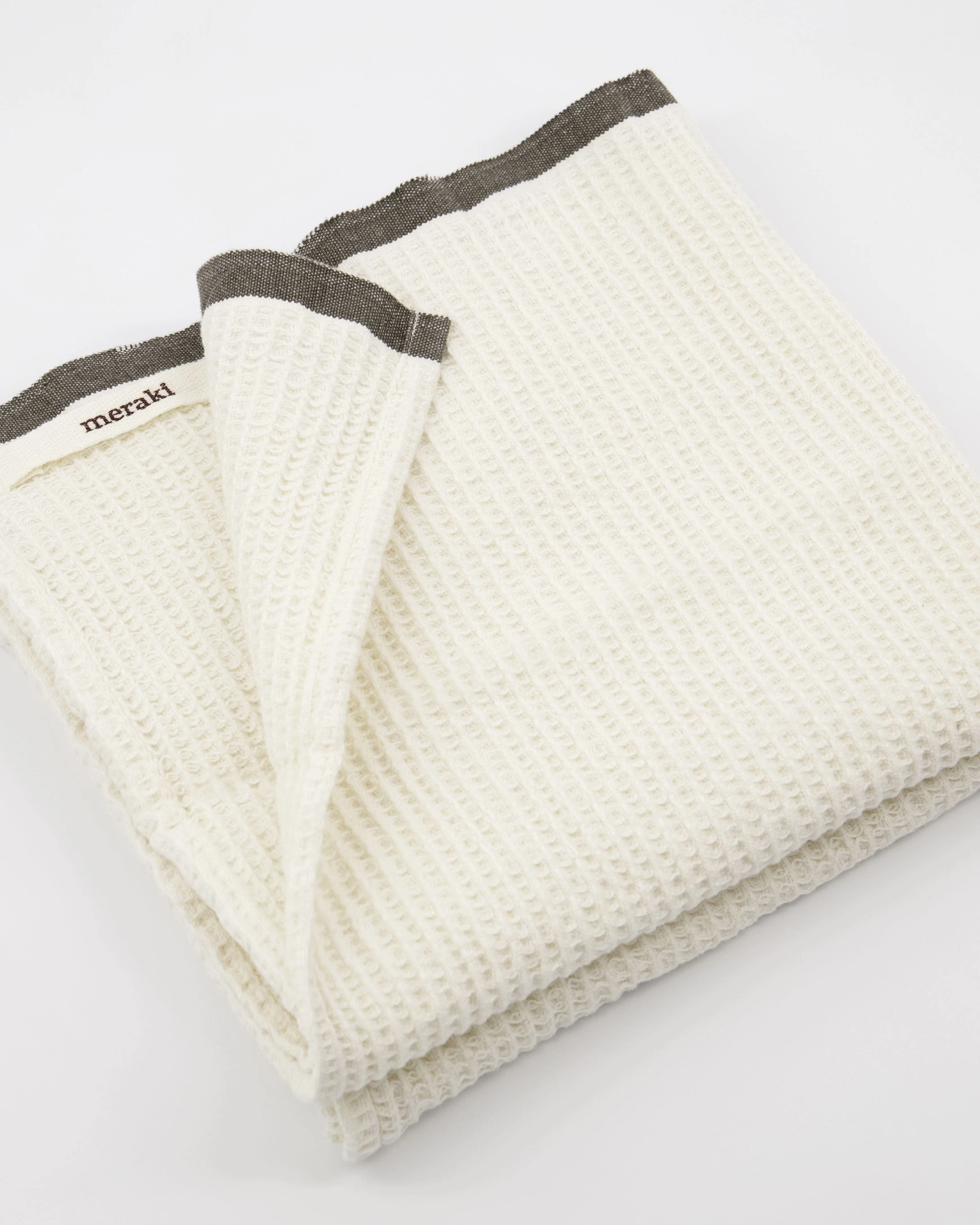 Meraki Bar Kitchen Towel Set Of 2, Grey