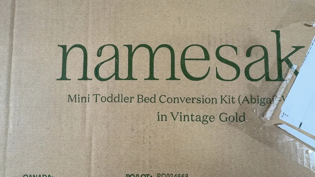Million Dollar Baby Abigail-Winston Mini Toddler Bed Conversion Kit (M25599), Vintage Gold