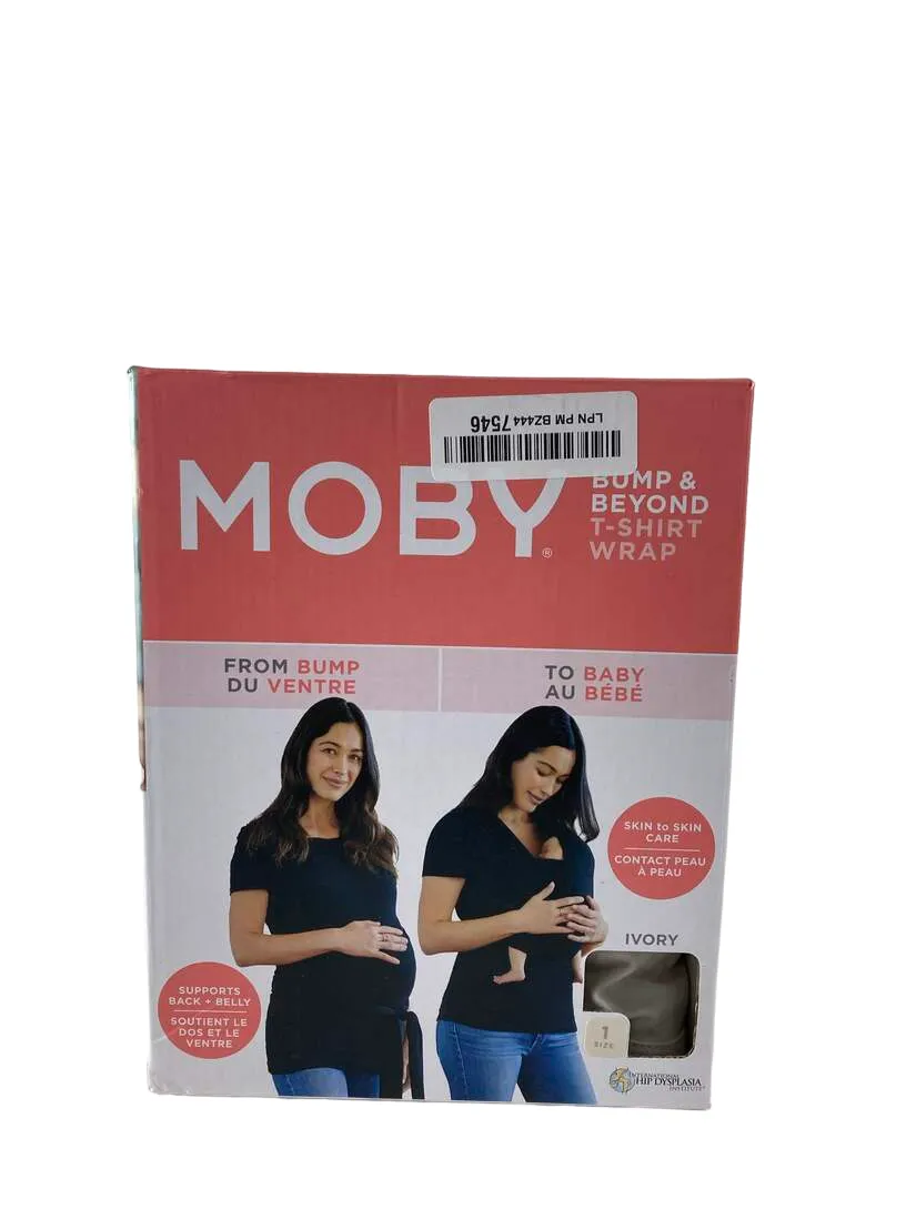 Moby Bump & Beyond T-Shirt Wrap Baby Carrier, Size 1, Ivory
