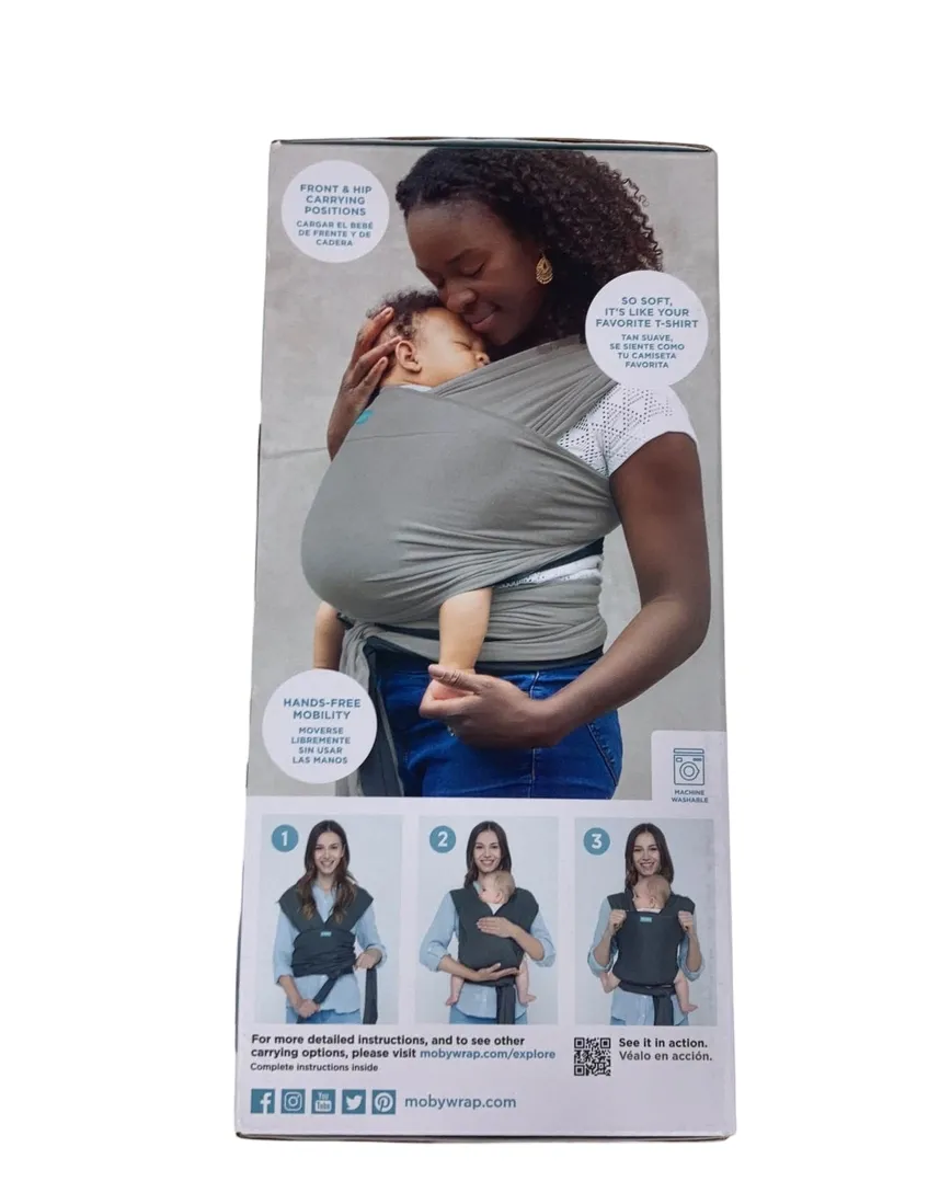 Moby Reversible Wrap Baby Carrier, Taupe/Charcoal