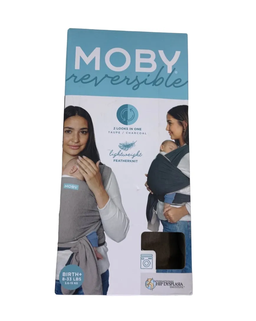 Moby Reversible Wrap Baby Carrier, Taupe/Charcoal