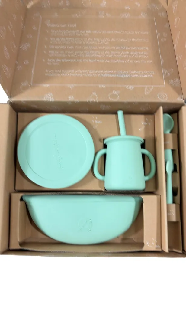 Mockingbird Early Eaters Dishware Set, Sage