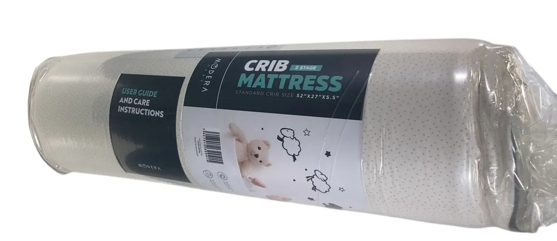 Modera Baby 2 Stage Crib Mattress, Stone White