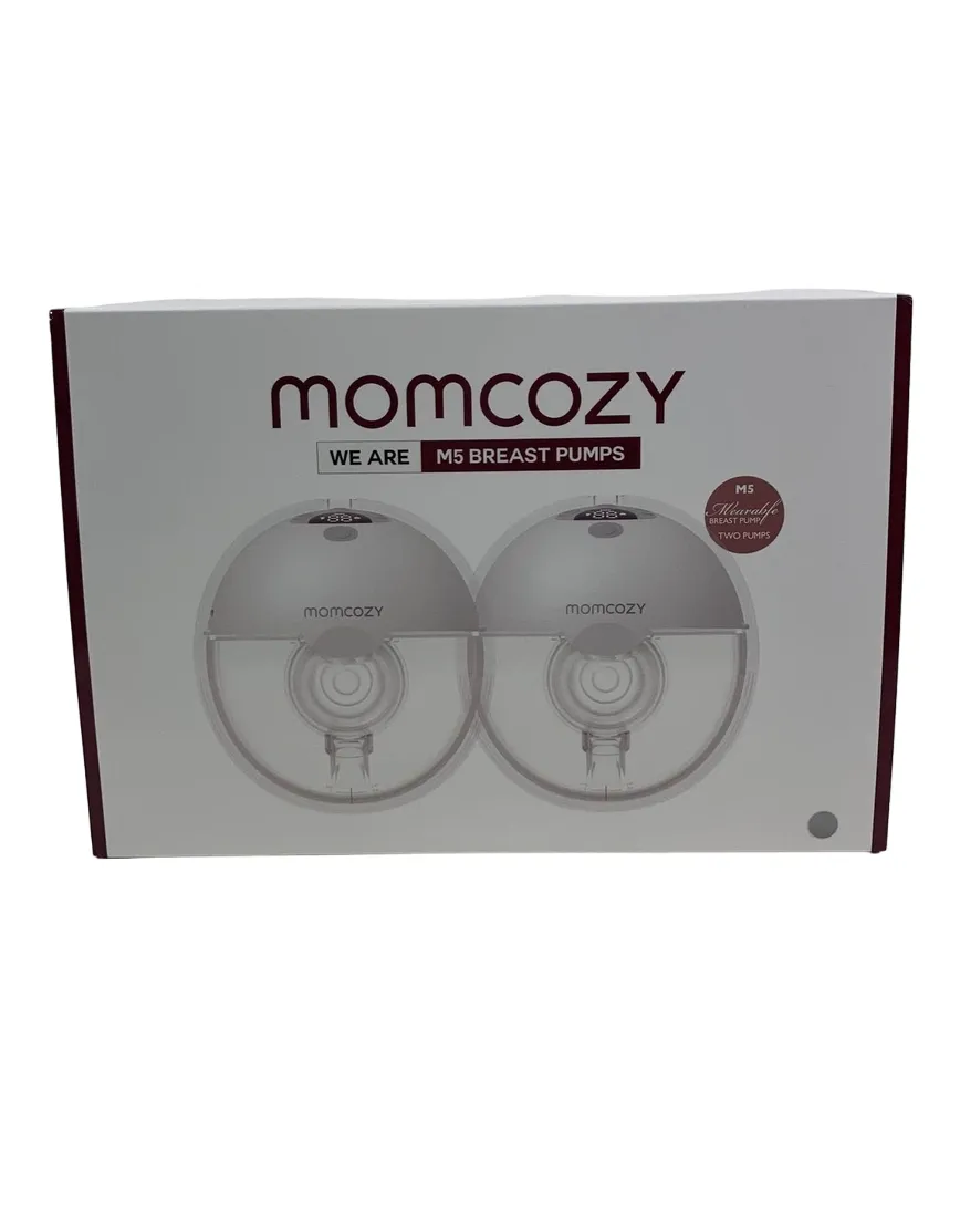 Momcozy All-in-one M5 Wearable Double Breast Pump, Quill Grey