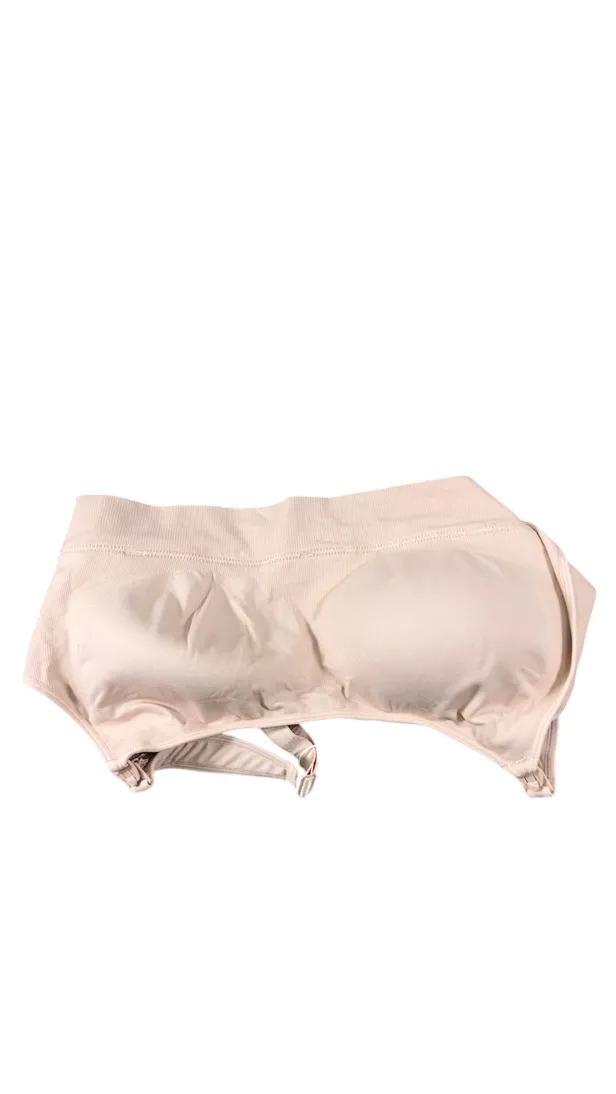 Momcozy Hands-Free Nursing And Pumping Bra, XL, Oyster Pink