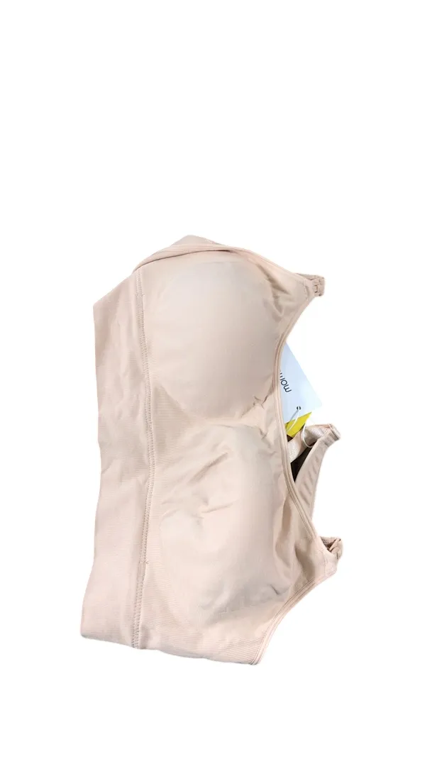 Momcozy Hands-Free Nursing And Pumping Bra, XL, Oyster Pink