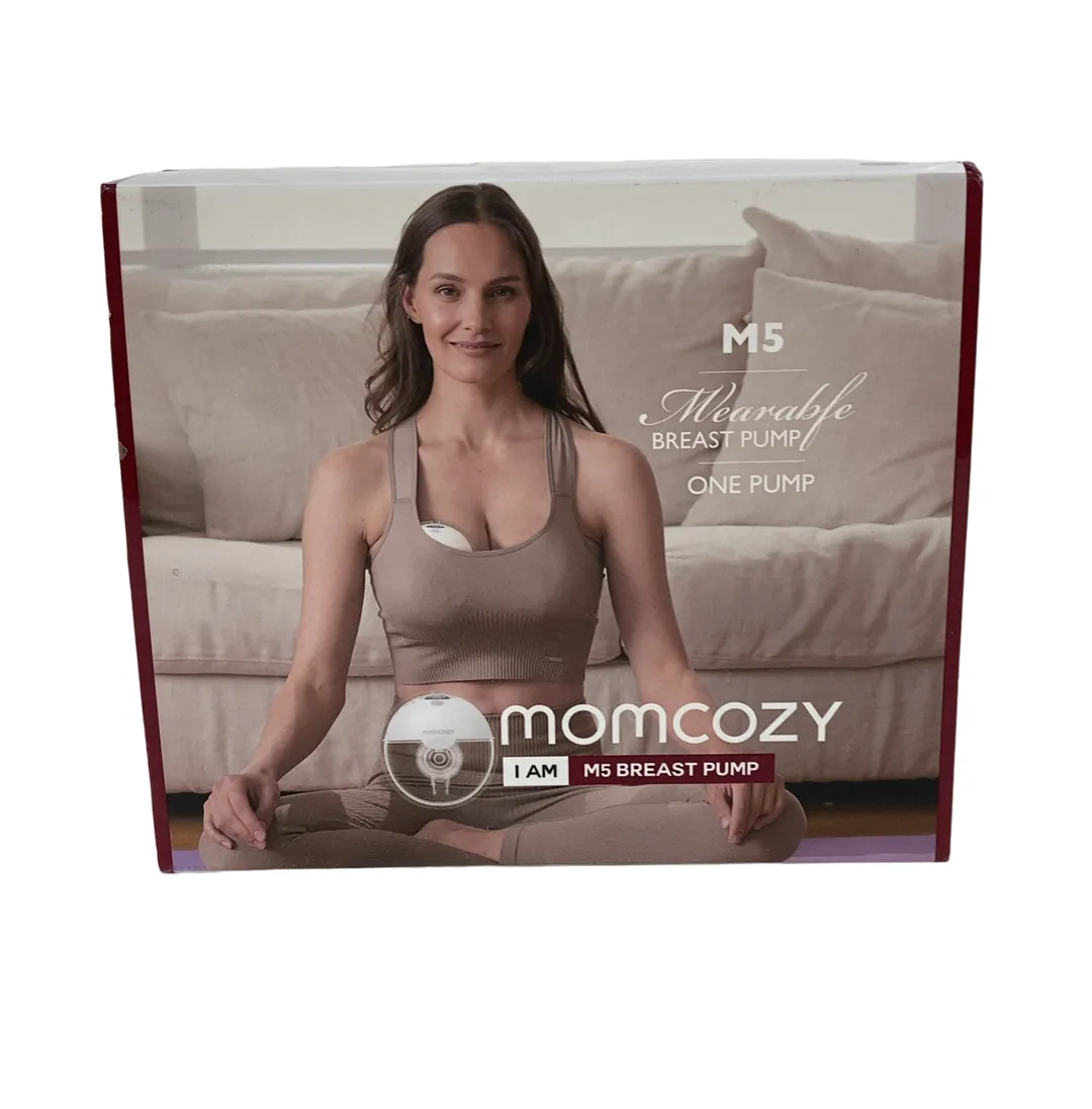 Momcozy M5 Single Wearable Breast Pump, Quill Grey