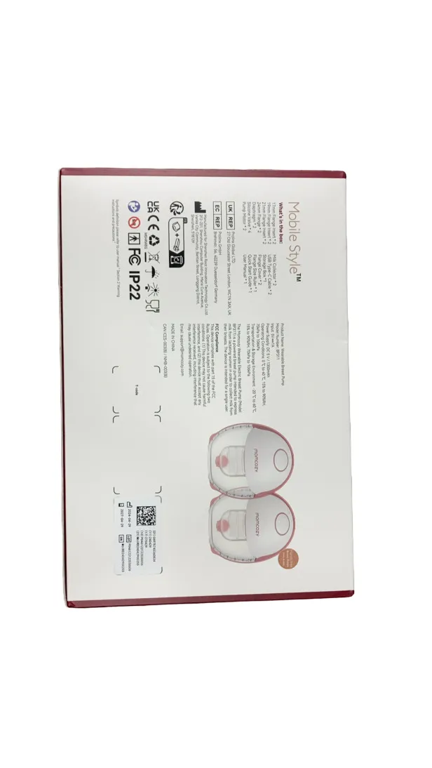 Momcozy Mobile Style Hands-free Breast Pump Double, Cozy Red