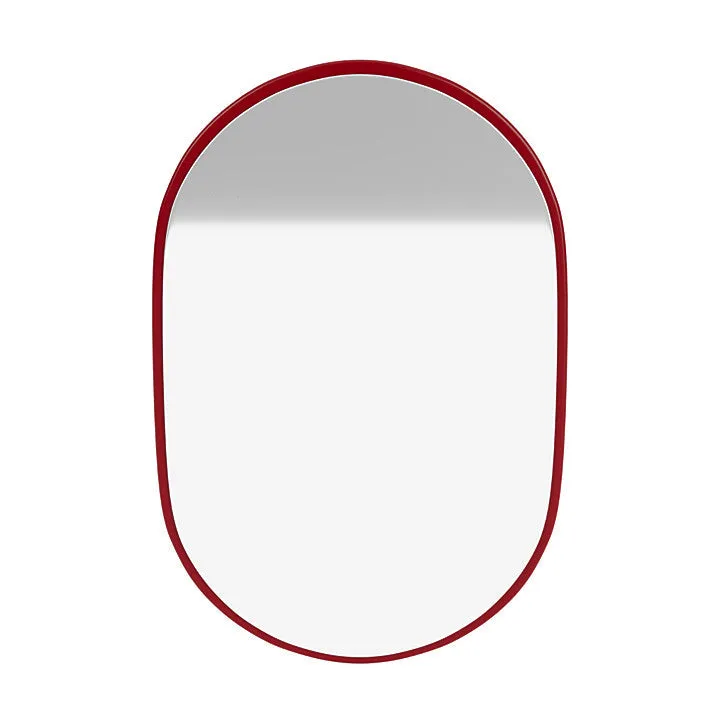 Montana Look Oval Mirror, Beetroot Red