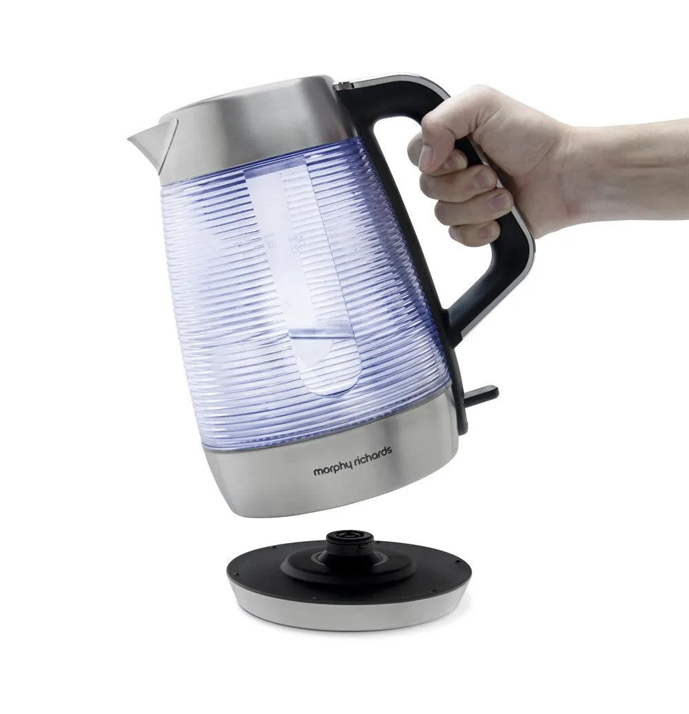 Morphy Richards 108010 electric kettle 1.5 L 3000 W Black, Blue, Transparent
