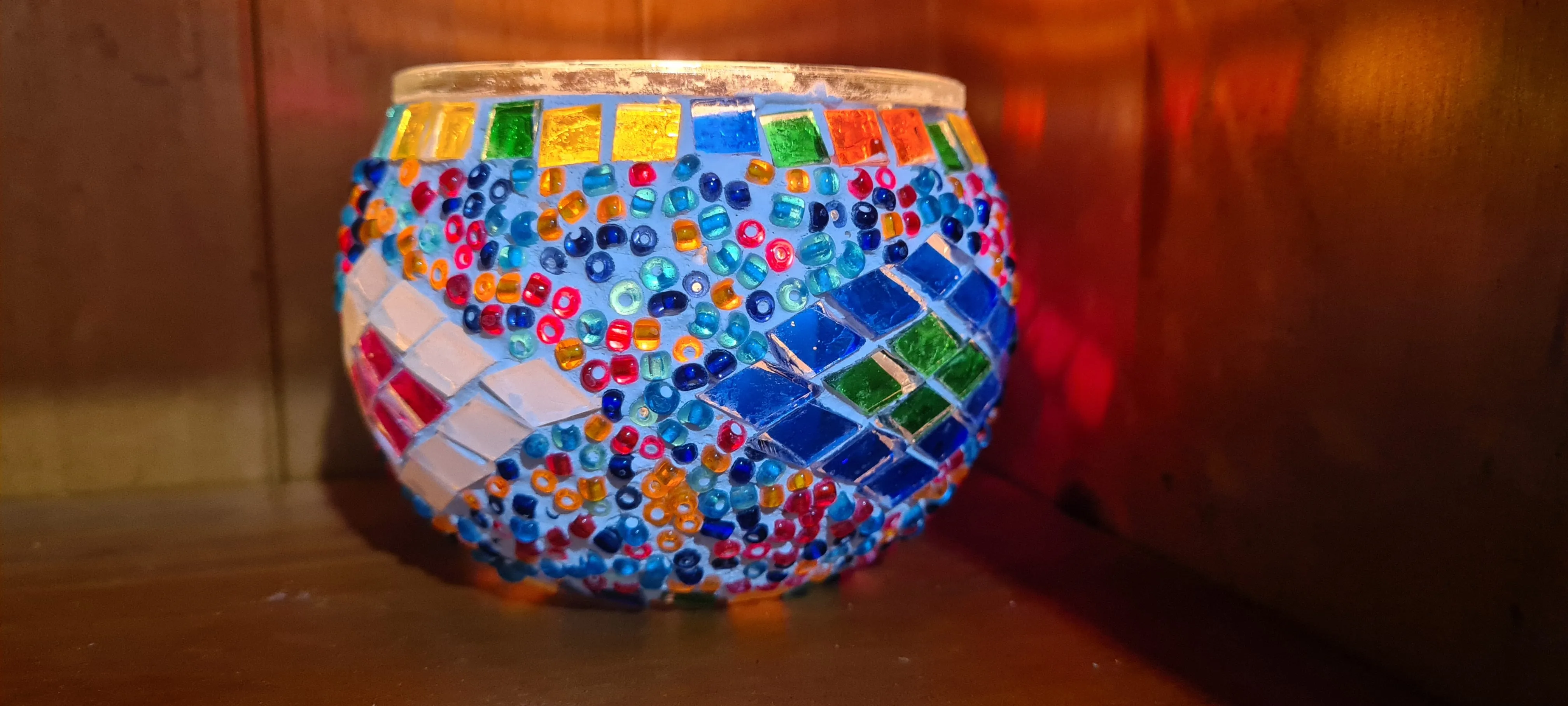 MOSAIC CANDLE HOLDERS 8 colour choices