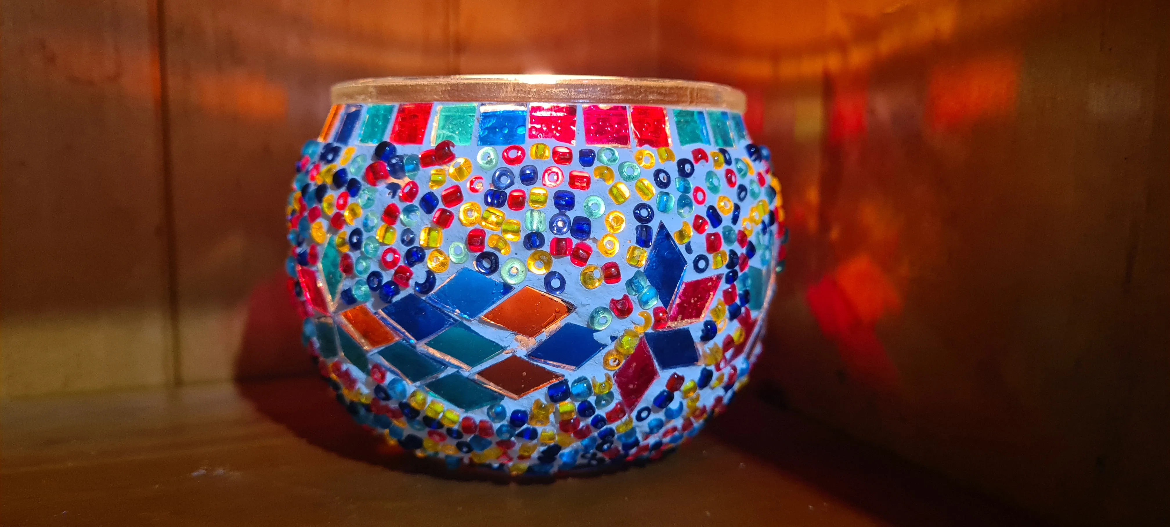 MOSAIC CANDLE HOLDERS 8 colour choices