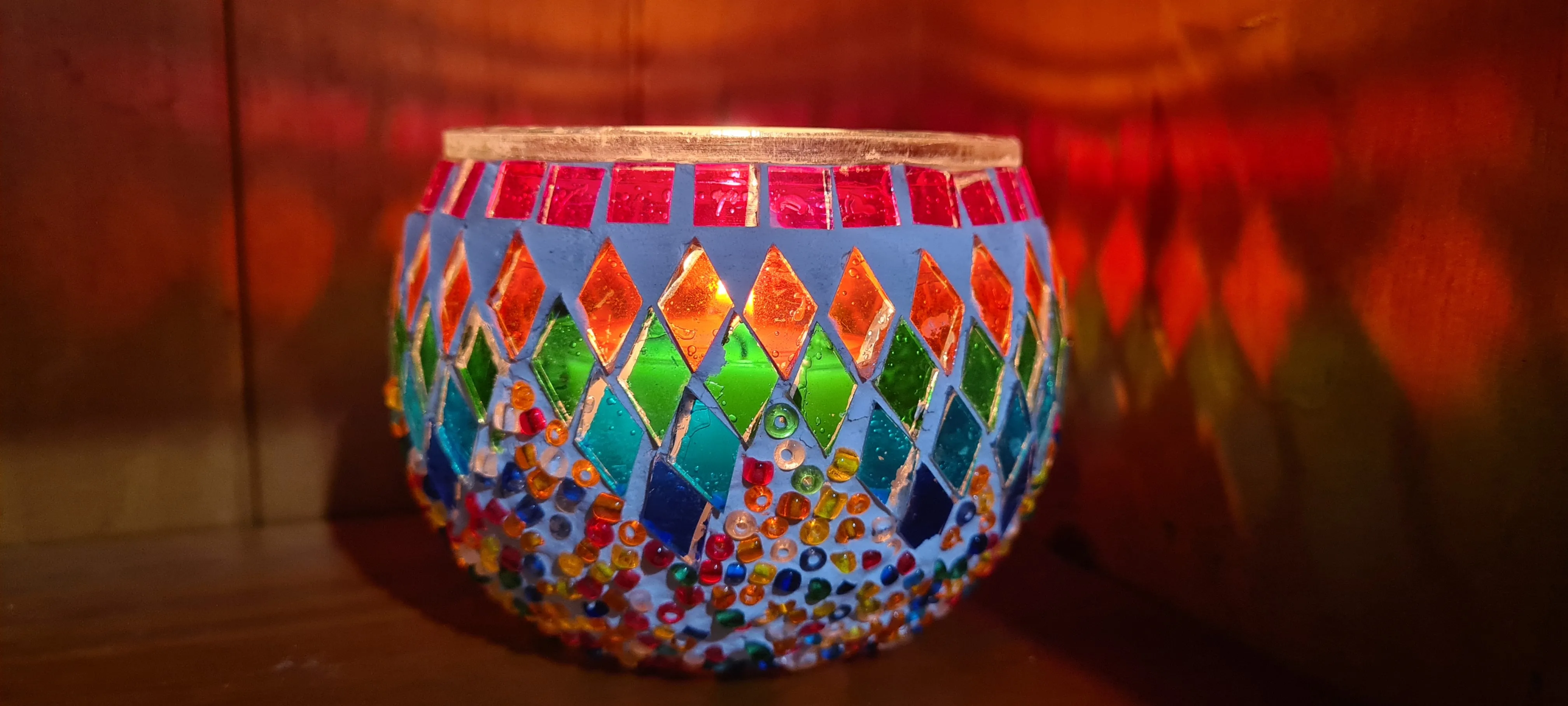 MOSAIC CANDLE HOLDERS 8 colour choices
