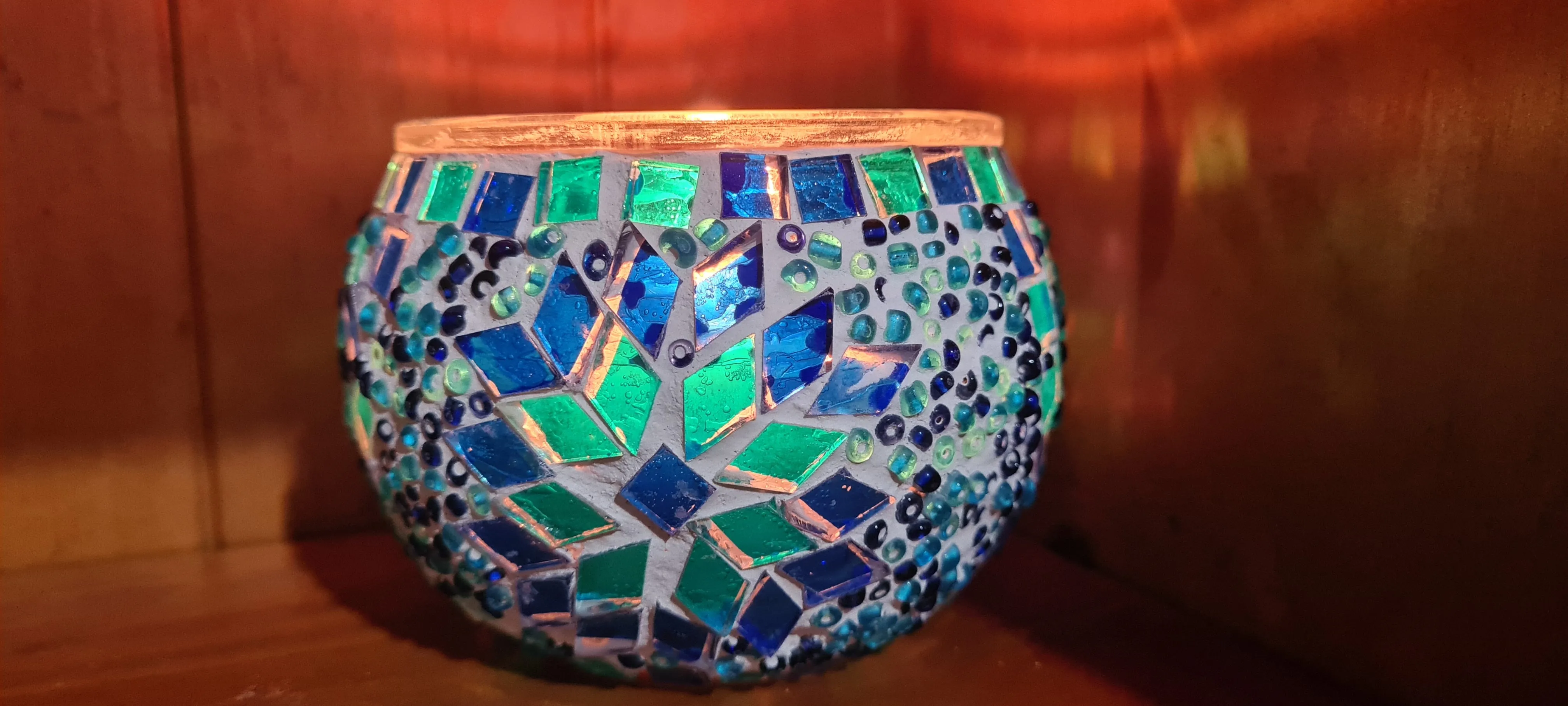 MOSAIC CANDLE HOLDERS 8 colour choices