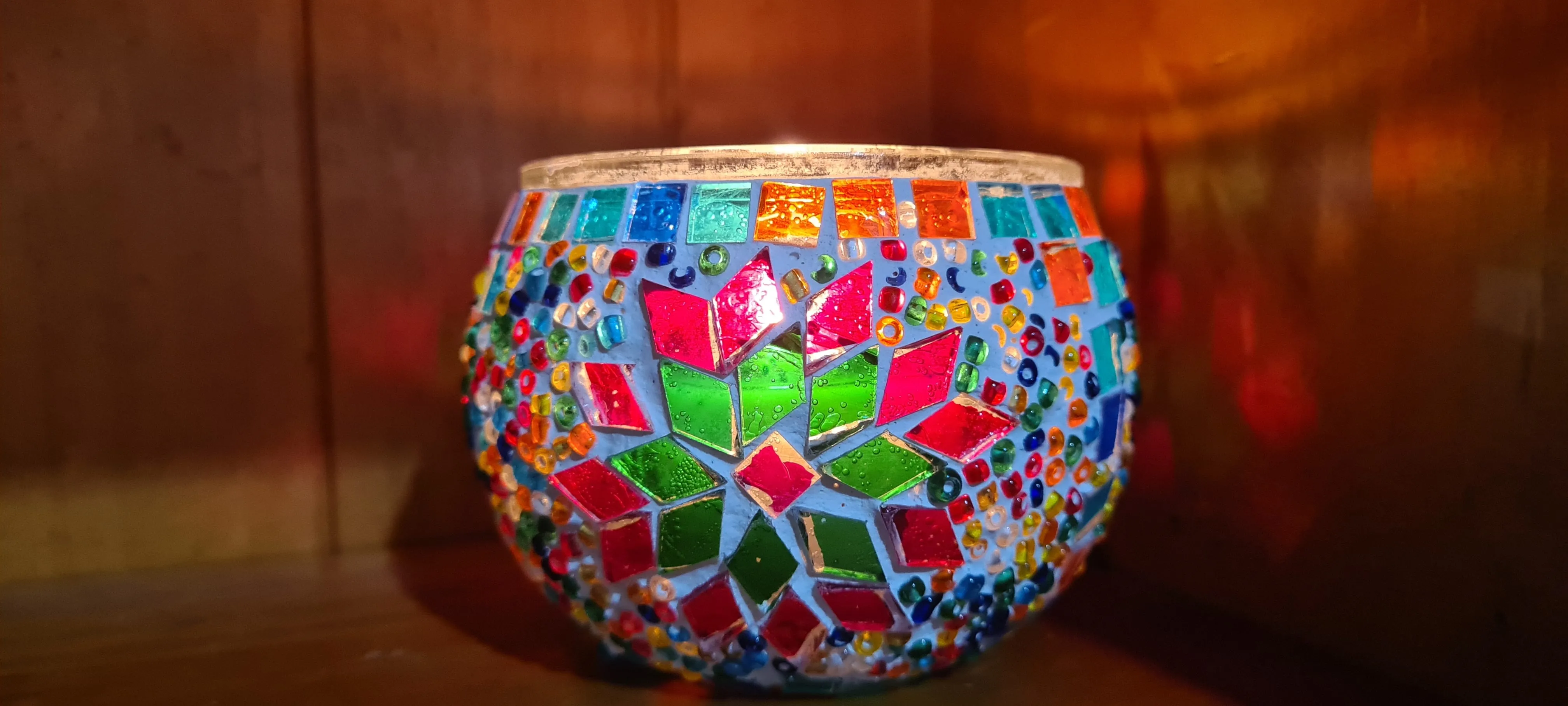 MOSAIC CANDLE HOLDERS 8 colour choices