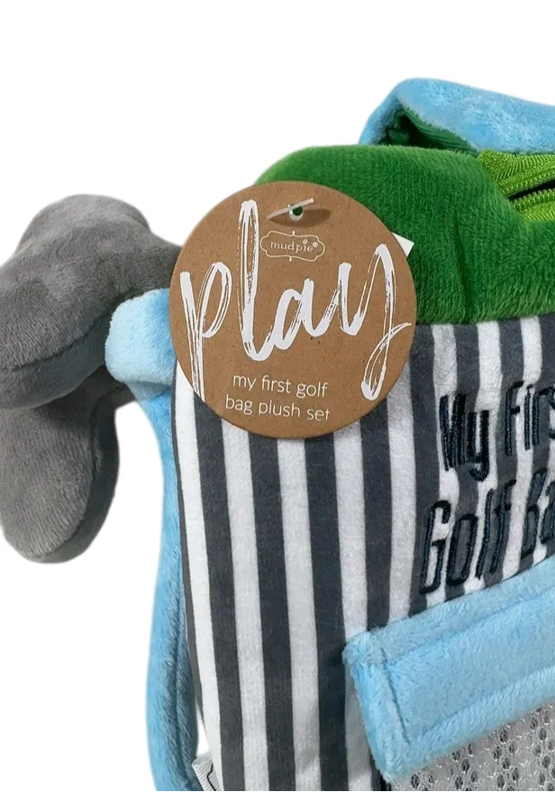 Mud Pie Golf Bag Plush Toy Set