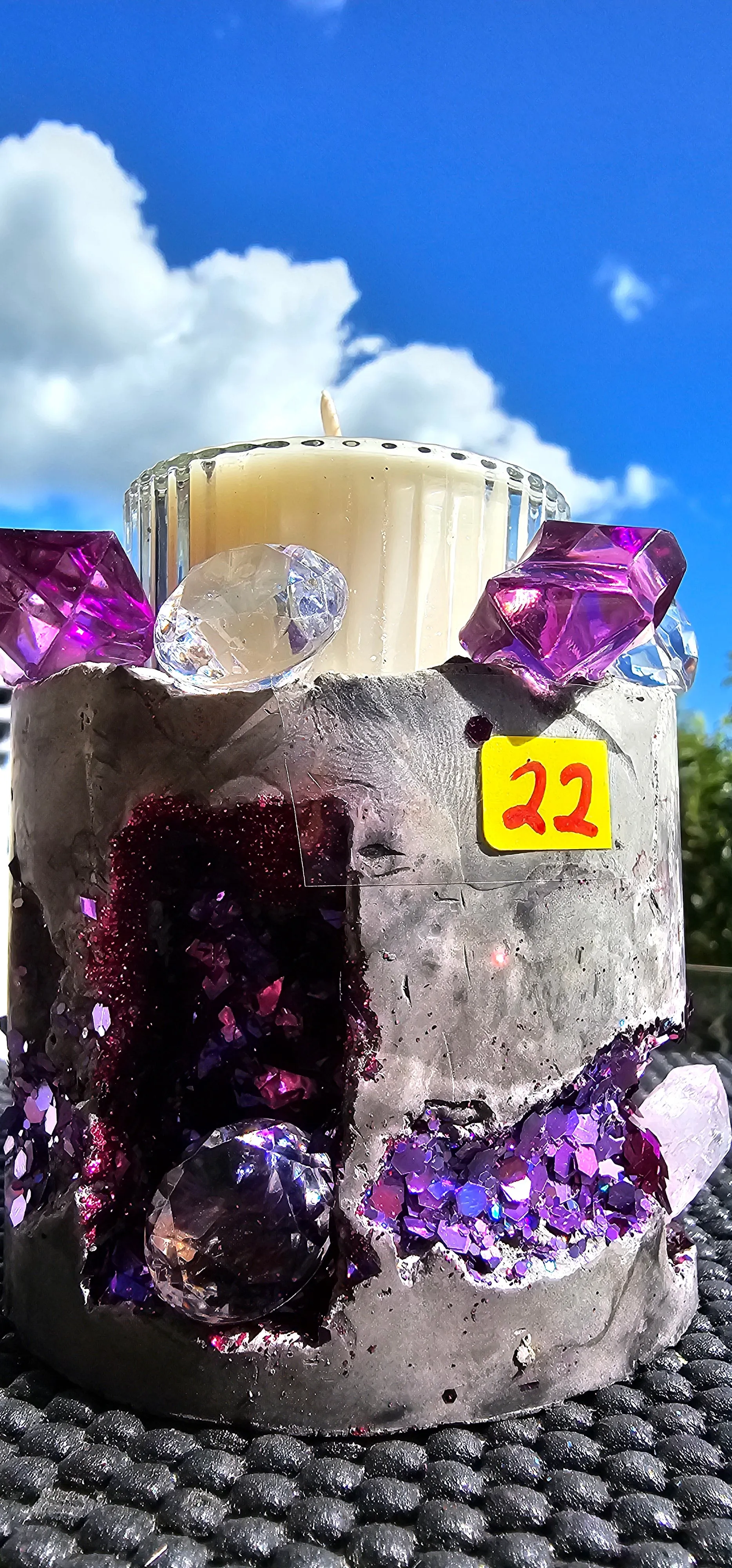 NEW CRYSTAL GEODE CANDLES & HOLDER RANGE