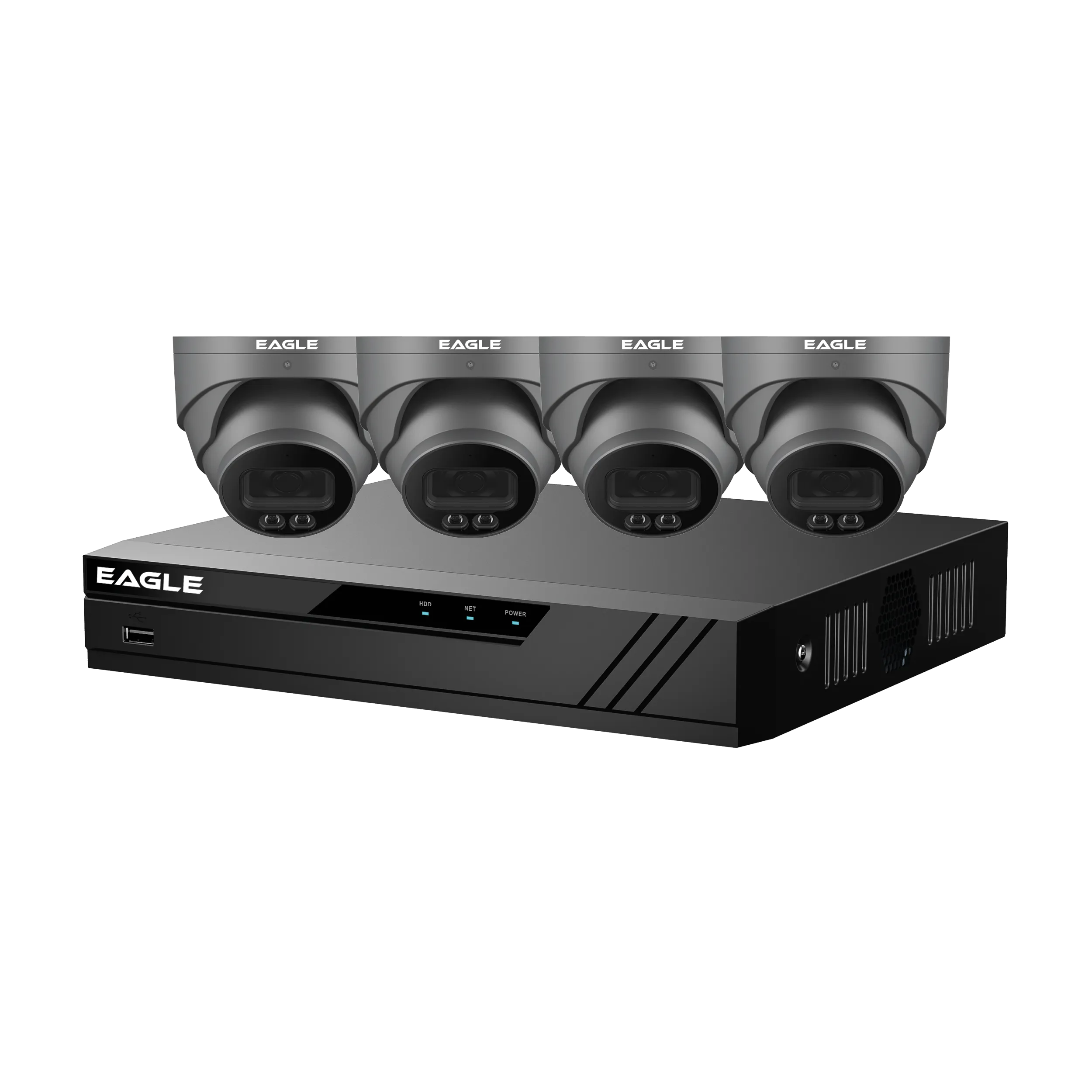NEW**Eagle 4MP IP Full-Colour CCTV Kit Grey (2TB)