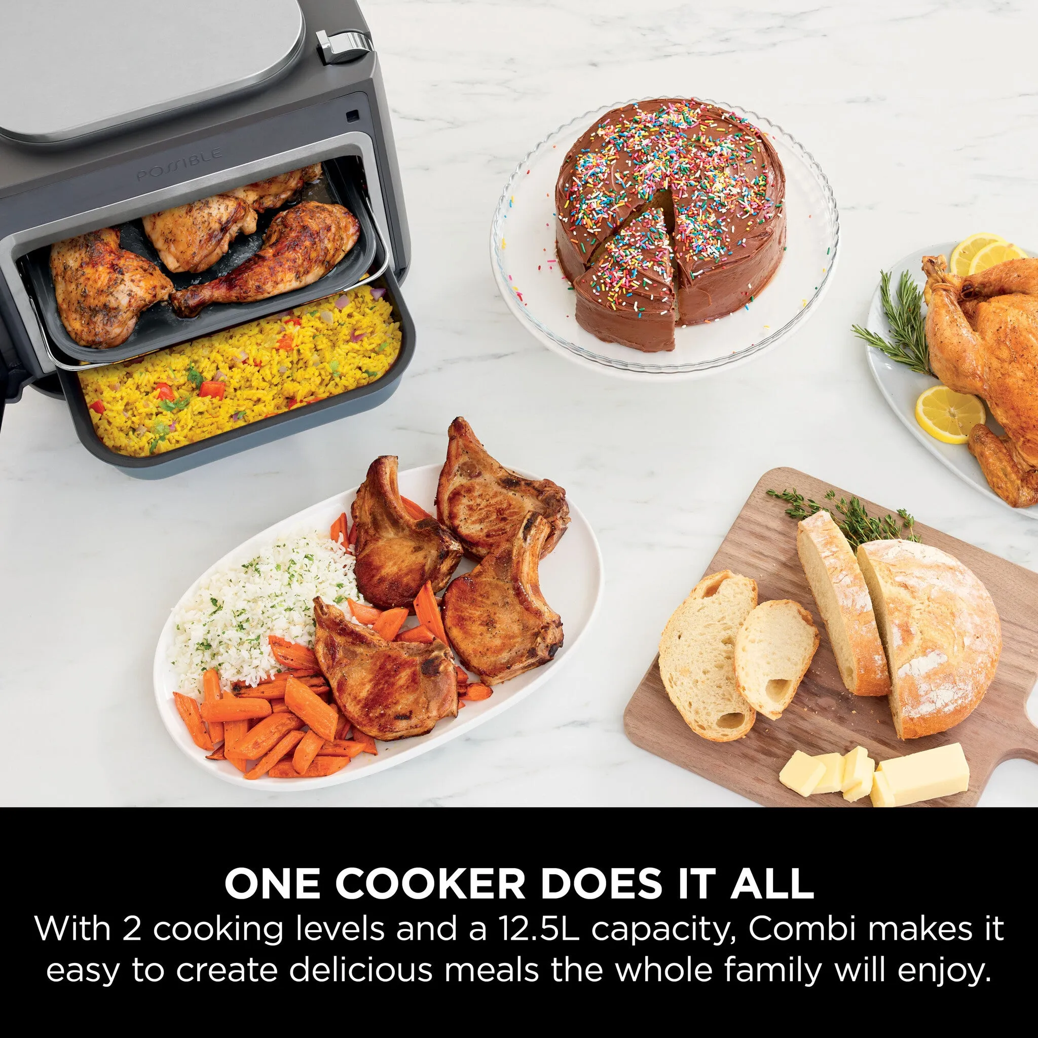 Ninja Combi 12-In-1 Multi-Cooker, Oven & Air Fryer SFP700UK