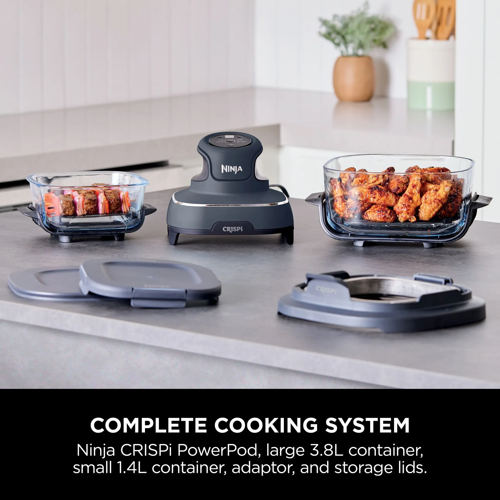 Ninja CRISPi 4-in-1 Portable Glass Air Fryer - Cyber Space FN101UKGY