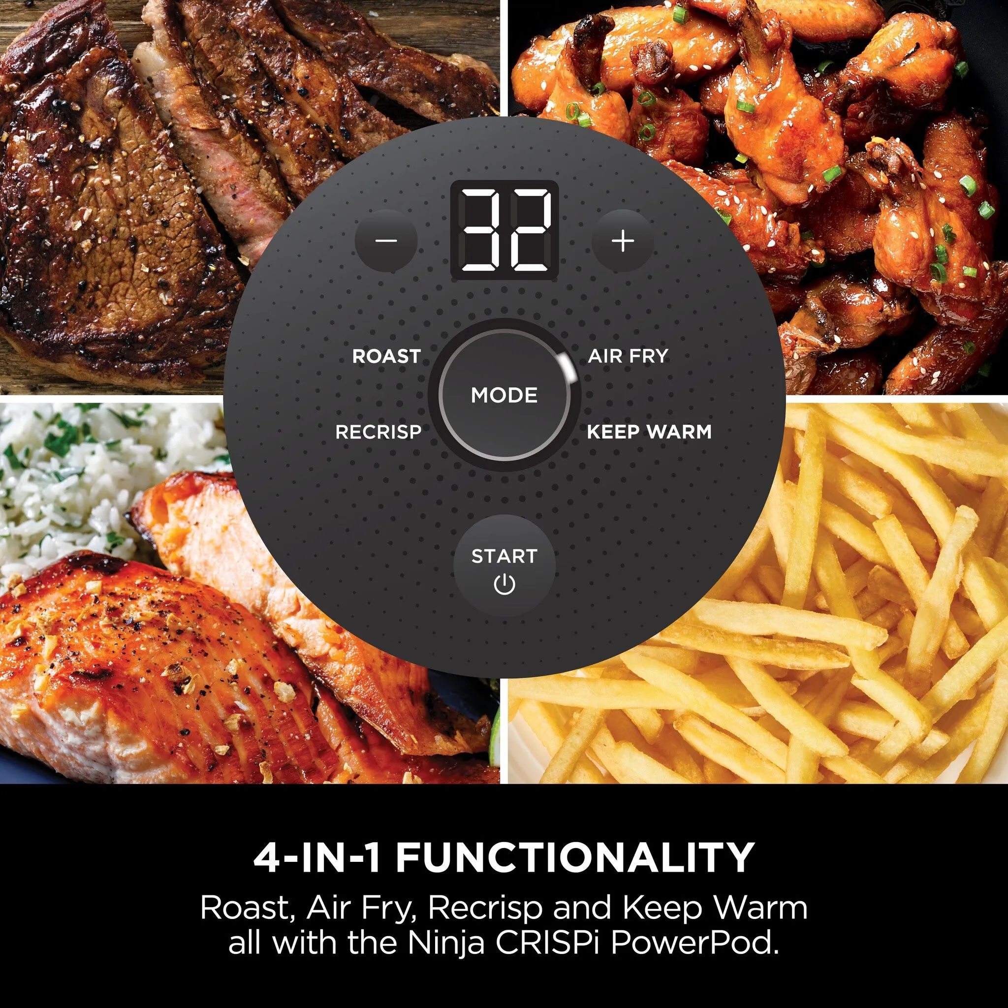 Ninja CRISPi 4-in-1 Portable Glass Air Fryer - Cyber Space FN101UKGY