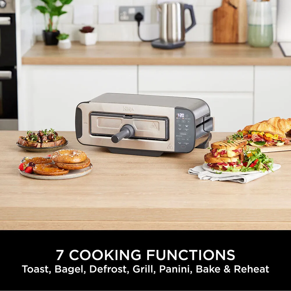 Ninja Foodi 3-in-1 Toaster, Grill & Panini Press [Stainless Steel] ST202UK