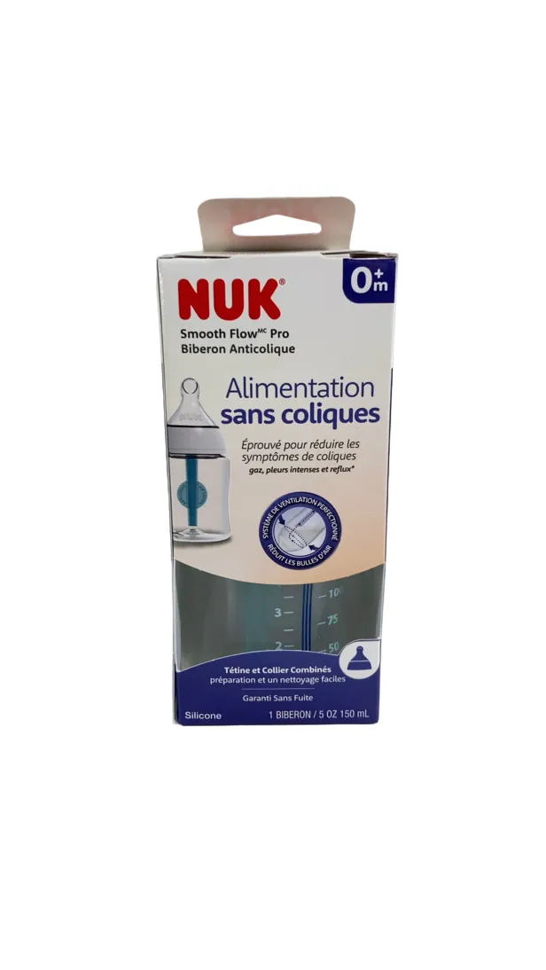 NUK Smooth Flow Anti-Colic Bottle, 5oz, Blue Clouds