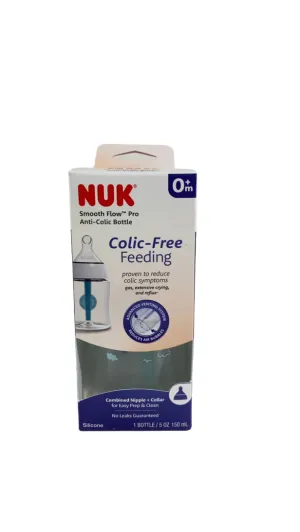 NUK Smooth Flow Anti-Colic Bottle, 5oz, Blue Clouds