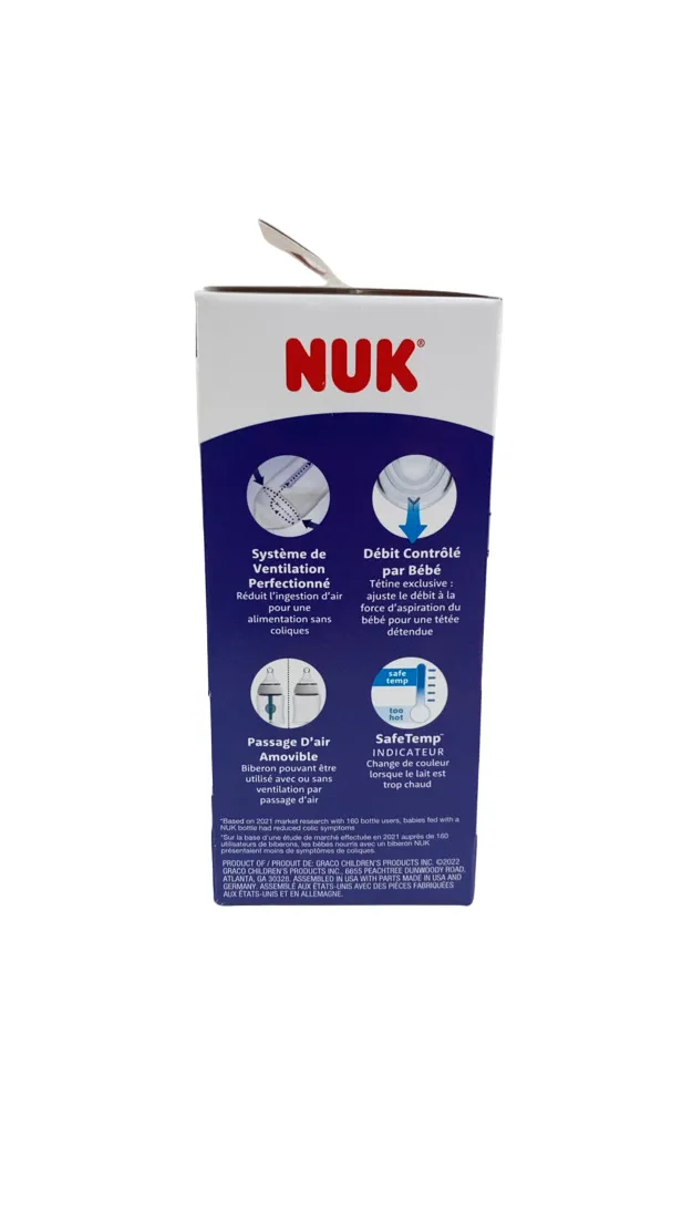NUK Smooth Flow Anti-Colic Bottle, 5oz, Blue Clouds