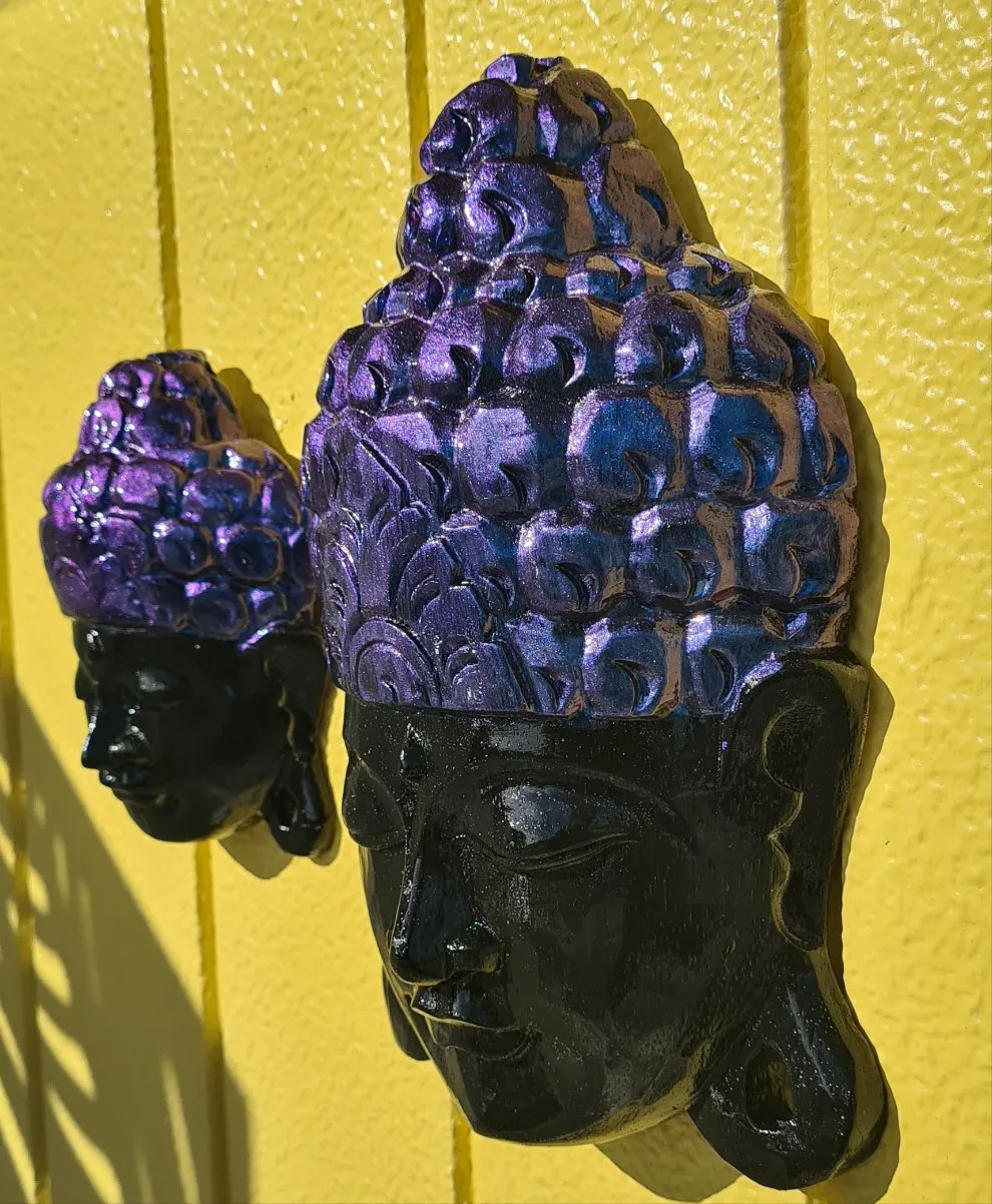 PAINTED BY ME SET BUDDHA HEAD WALL ART