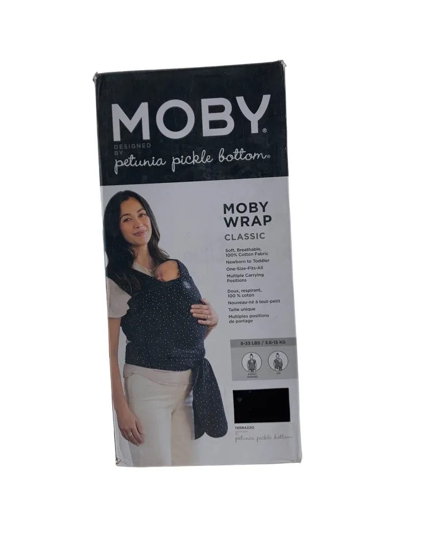 Petunia Pickle Bottom For Moby Wrap Baby Carrier, Classic, Terrazzo Black