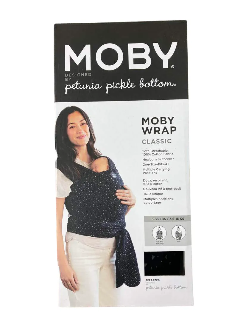Petunia Pickle Bottom For Moby Wrap Baby Carrier, Classic, Terrazzo Black