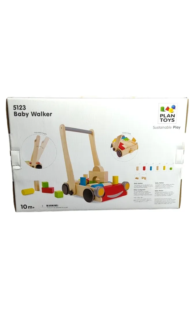 Plan Toys Baby Walker With Blocks