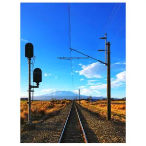 RAILWAY TO MOUNT RUAPEHU PRINT ON GLASS