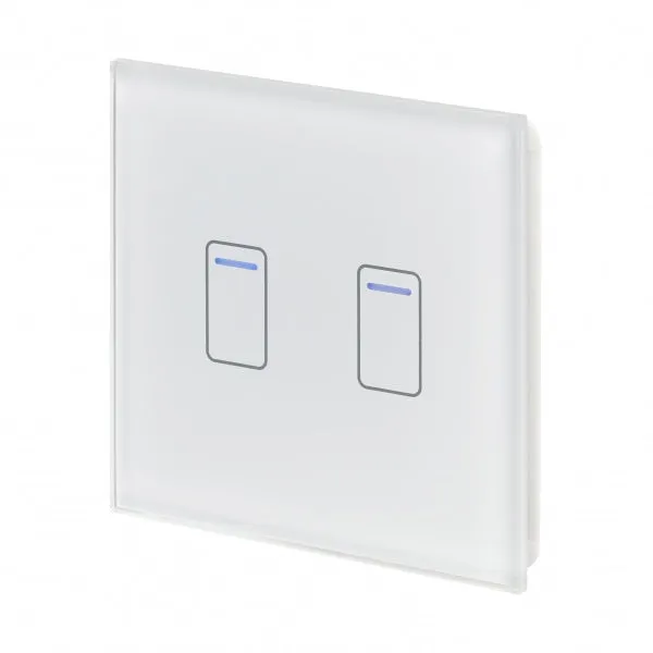 Retrotouch Crystal Touch Dimmer Switch 240v 2G 1W White