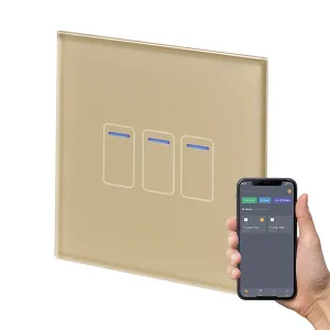 Retrotouch Crystal  Touch WIFI Switch 240v 3G Brass
