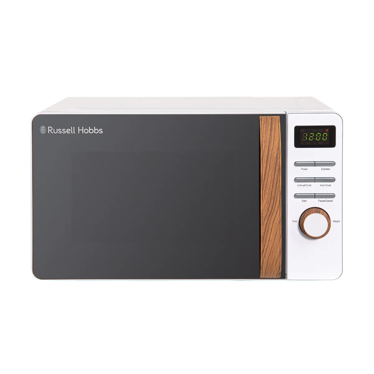 Russell Hobbs 17 Litre Scandi Digital Microwave with Wood Effect- White
