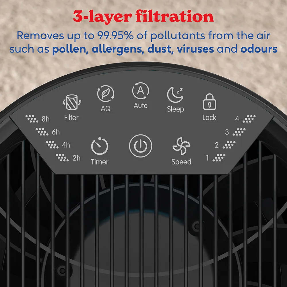 RUSSELL HOBBS CLEAN AIR STYLE AIR PURIFIER - BLACK