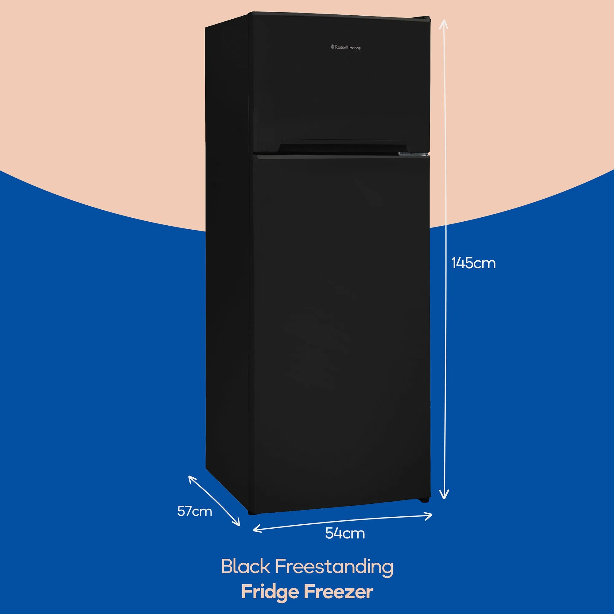 Russell Hobbs RH144TMFF541E1B fridge-freezer Freestanding 213 L E Black
