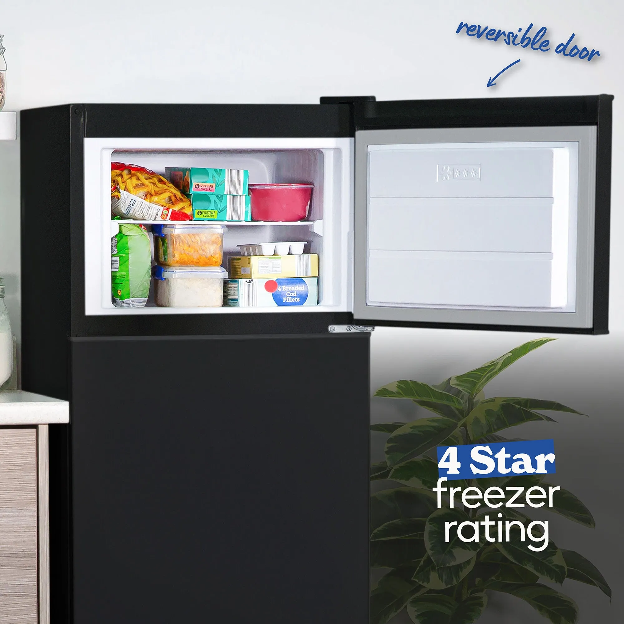 Russell Hobbs RH144TMFF541E1B fridge-freezer Freestanding 213 L E Black