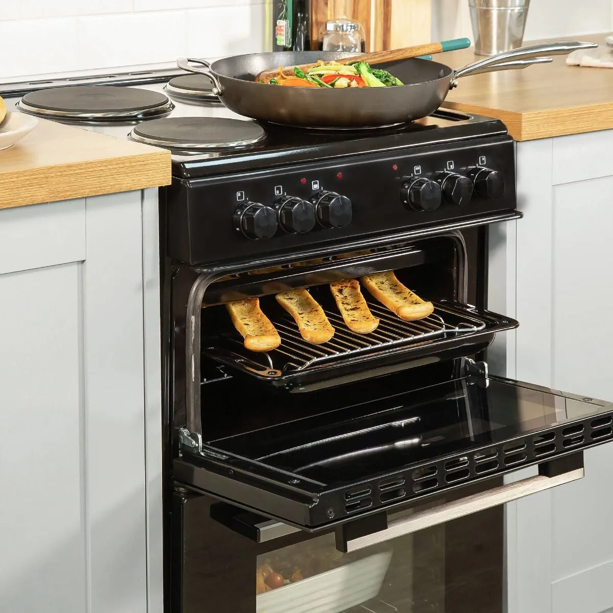 Russell Hobbs RH50ETCEH2001B cooker Freestanding cooker Electric Ceramic Black