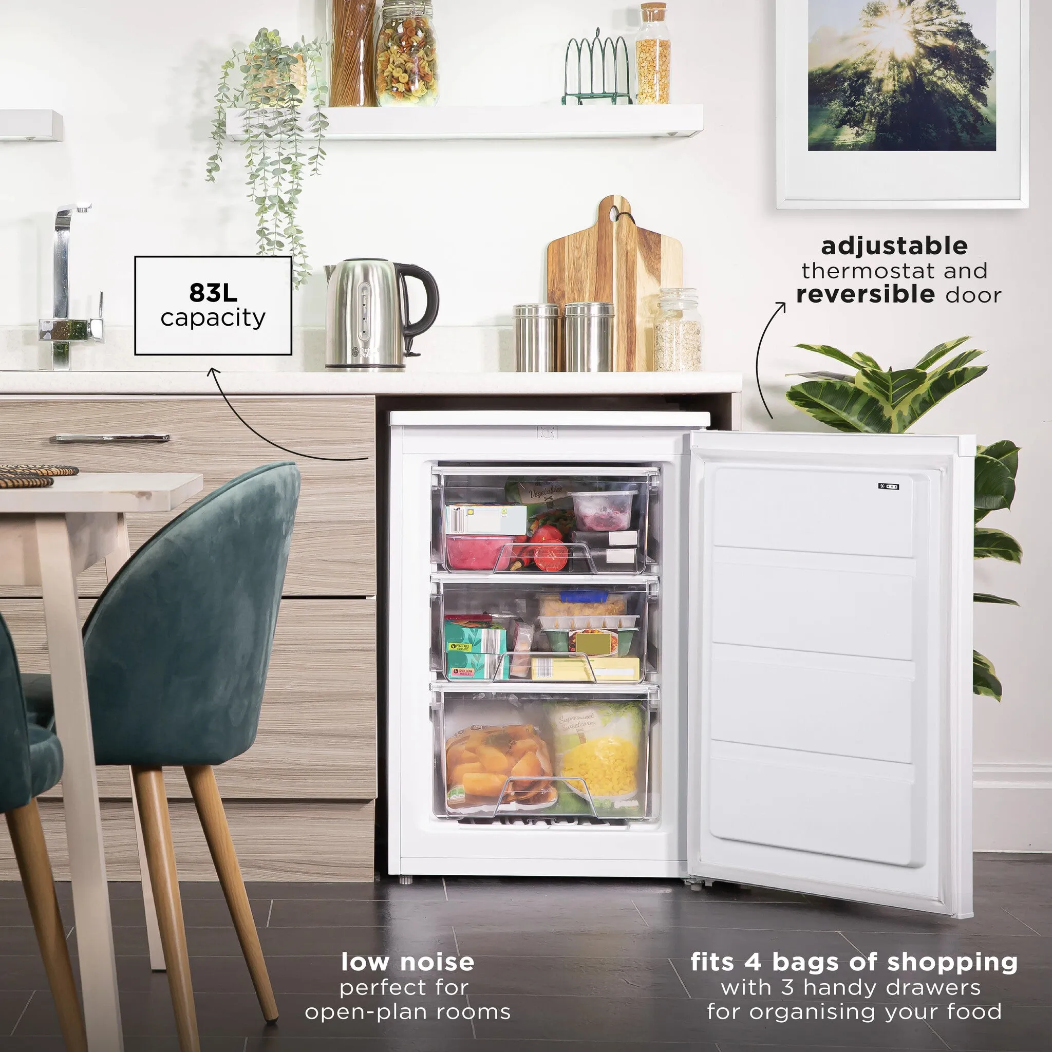 Russell Hobbs RH55UCFZ6 freezer Upright freezer Undercounter 83 L F White